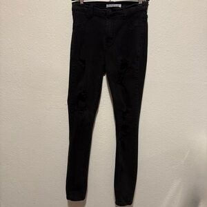 Encore Black Distressed Skinny Jeans Junior Size 5 Mall Goth Emo Grunge Scene